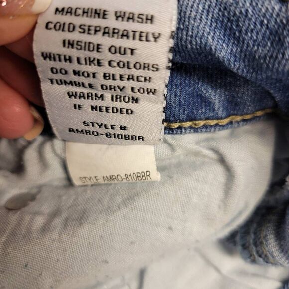 Ashley Mason Blue Denim Faded Skinny Ankle Cropped Jeans - Picture 9 of 11